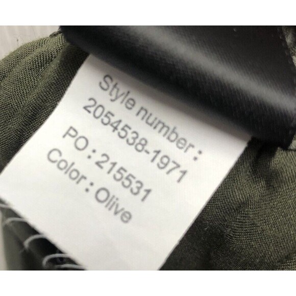 Paige Womens Joggers Size M Army Green Drawstring Zip Pockets 100% Silk - Picture 13 of 16